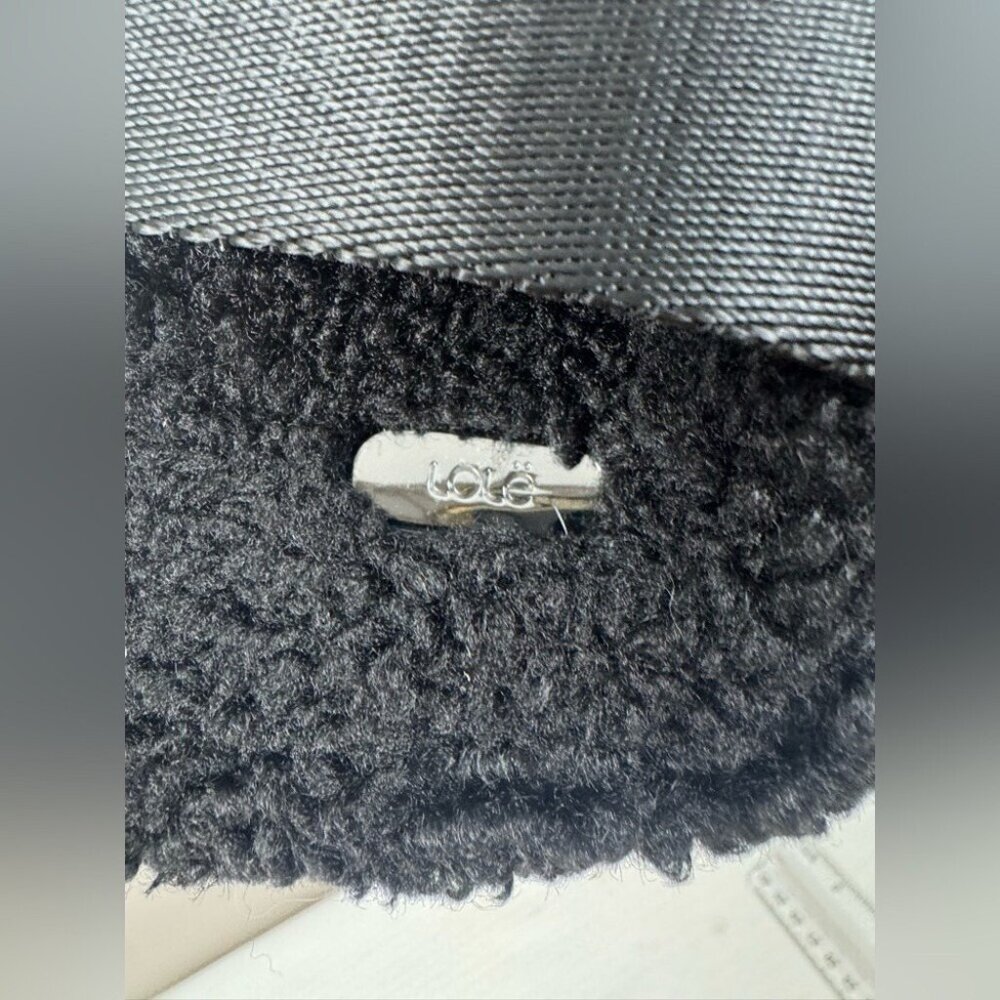 NWT Lole Jamie Teddy Belt Bag Black Faux Shearling Crossbody Cozycore Minimalist - Picture 7 of 7